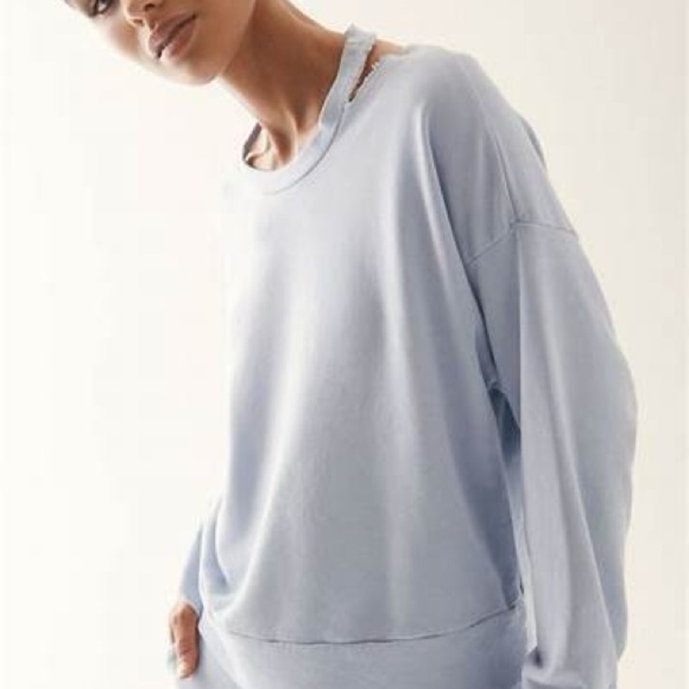 LANSTON designer open neck pullover oversized sweatshirt XS